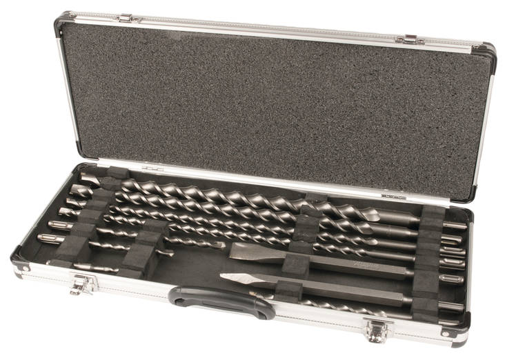 MAKITA Poranterä- ja talttasarja SDS-PLUS, 10-osaa D-19174 - SDS-Plus poranterät 4-leikkuset - 088381253819 - 1