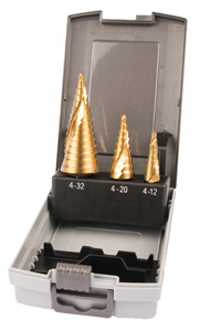 MAKITA Porrasporanteräsarja Tin-pinnoite 4 - 32 mm, 3-osaa D-41872 - Poranterä- ja konekärkisarjat - 088381404679 - 1