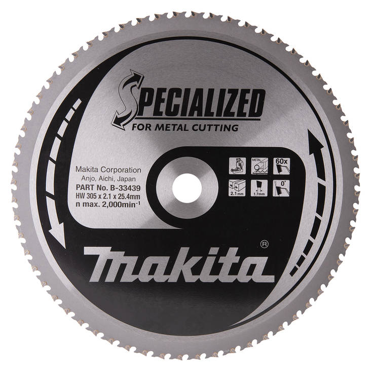 MAKITA Pyörösahanterä HM 305 mm, Z-60 B-33439 / B-09765 - Jiiri- ja pöytäsahojen terät - 088381337809 - 4