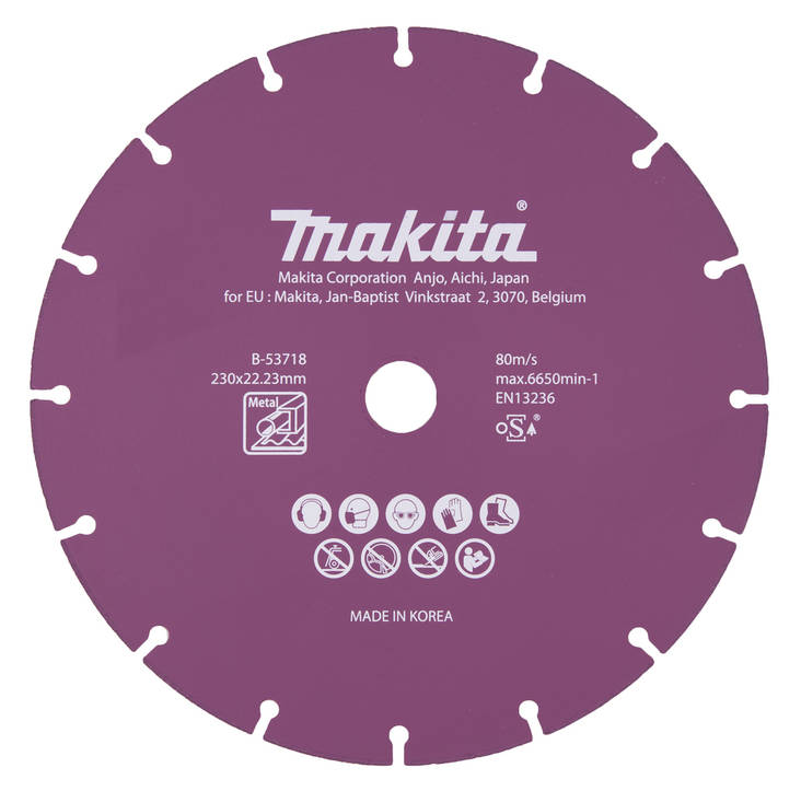 MAKITA Timanttikatkaisulaikka 230x1,6x22,23mm B-53718 - Timanttilaikat, -kupit ja terät - 088381473699 - 1