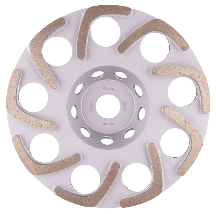 MAKITA Timanttikuppilaikka 180mm, "bumerangi" -segmentti, yleishionta B-48658 - Timanttilaikat, -kupit ja terät - 088381455619 - 1