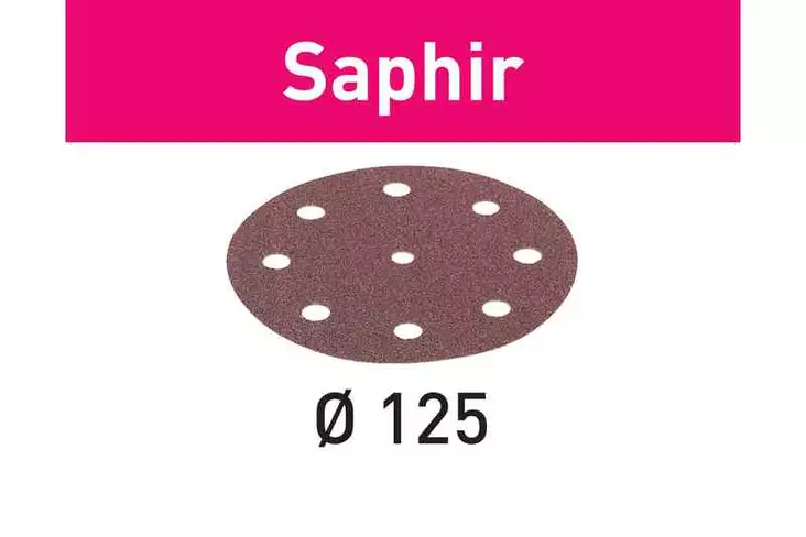 FESTOOL Hiomapaperi STF D125/8 P24 SA/25 Saphir 493124 - Festool Saphir 125 mm - 4014549040829 - 1