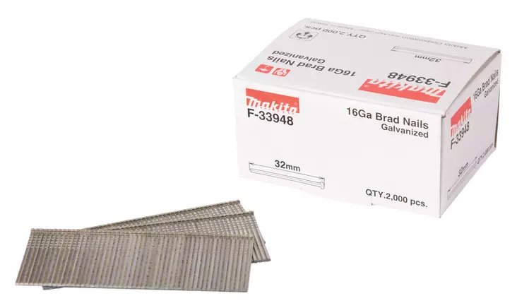 MAKITA Dyckert naula 1,6 x 32 mm, 16Ga, 2000 kpl F-33948 - Makita Naulat, pinnit ja hakaset - 088381543859 - 1