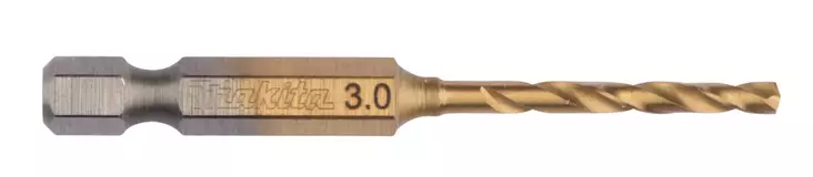 MAKITA Metalliporanterä HSS-Tin 3,0 mm, 1/4" bitsikiinnitys B-50887 - Makita Metalliporanterät - 088381464239 - 1