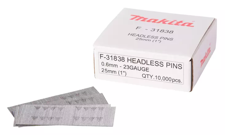 MAKITA Pinninaula 0,6 x 25 mm, sähkösinkitty, 10000 kpl F-31838 - Makita Naulat, pinnit ja hakaset - 088381292399 - 2
