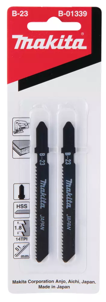 MAKITA Pistosahanterä 50 mm B23, 2 kpl B-01339 - Makita Pistosahanterät - 088381117449 - 1