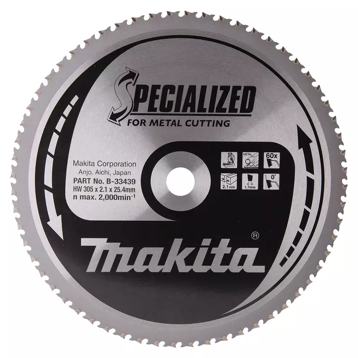 MAKITA Pyörösahanterä HM 305 mm, Z-60 B-33439 / B-09765 - Makita Jiiri- ja pöytäsahojen terät - 088381337809 - 4