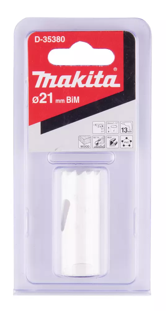 MAKITA Reikäsahanterä 21 mm, BiMetalli D-35380 - Makita Reikäsahanterät - 088381369039 - 1