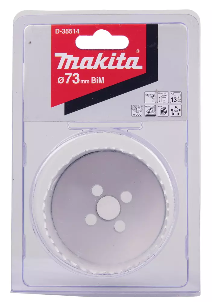 MAKITA Reikäsahanterä 73 mm, BiMetalli D-35514 - Makita Reikäsahanterät - 088381369169 - 1