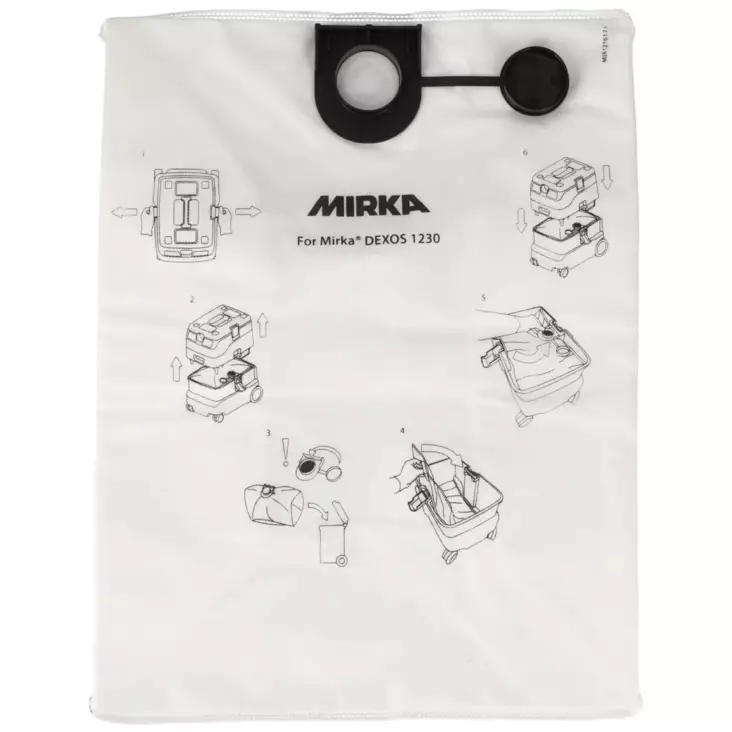 MIRKA Pölypussit Fleece DEXOS 1230 5 kpl/Pakk - Mirka Koneiden lisätarvikkeet - 6416868360189 - 1