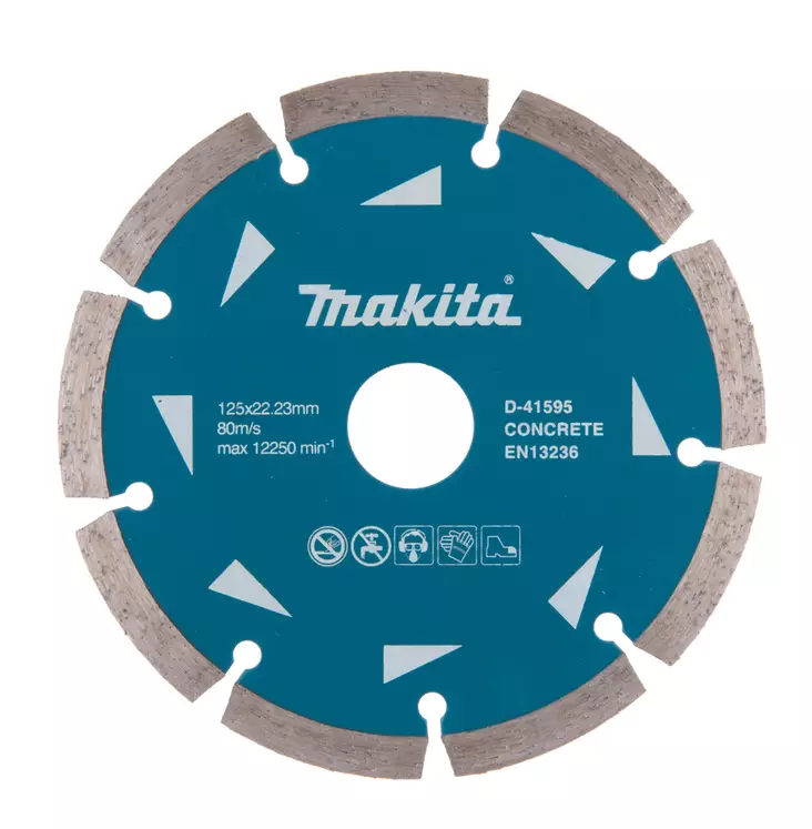 Timanttikatkaisulaikka 125 x 22,23mm, segmentti D-41595 - Makita Timanttilaikat, -kupit ja terät - 088381404419 - 1